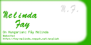 melinda fay business card