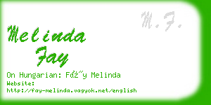 melinda fay business card